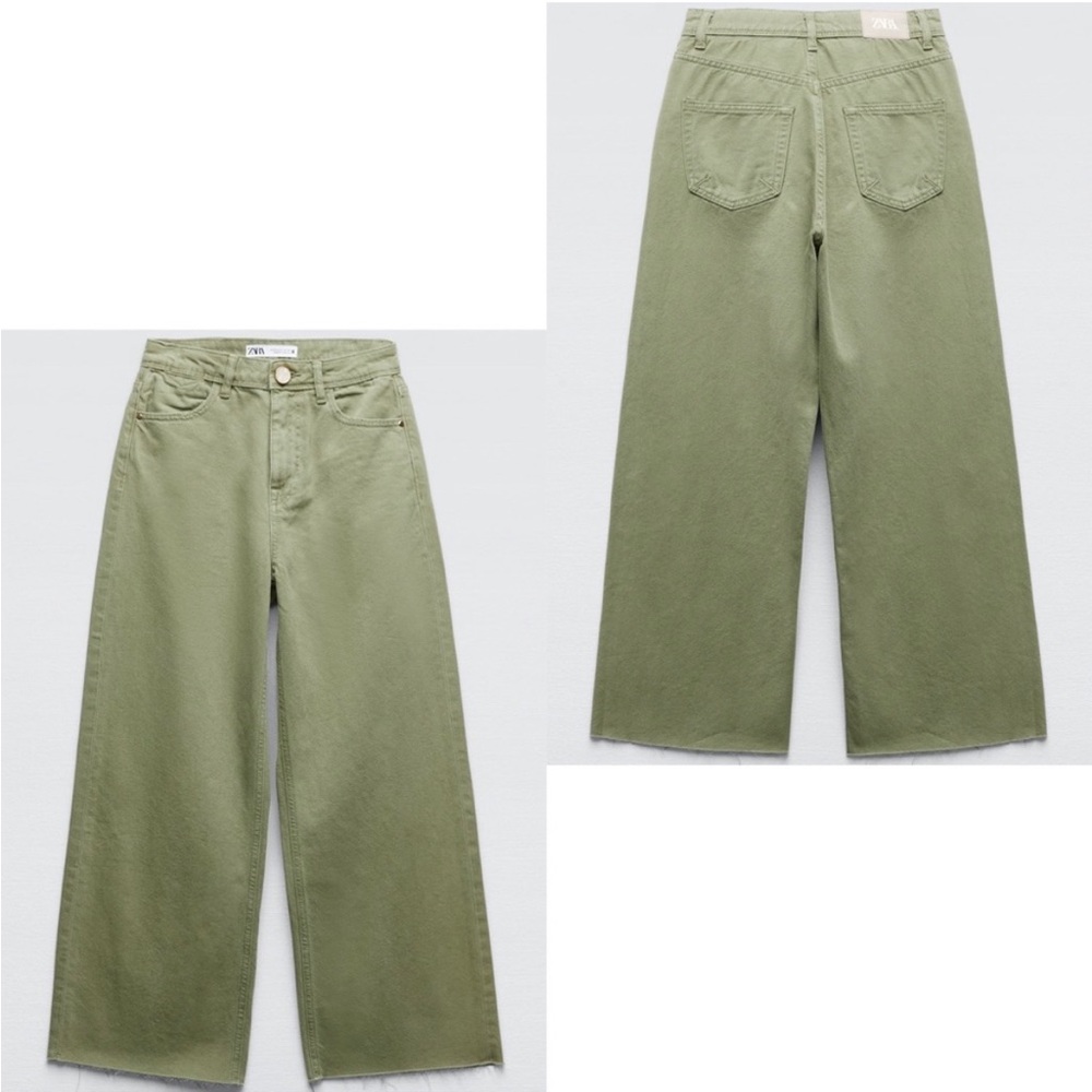[No longer available] Zara Wide-Leg Stretch Sage Jean